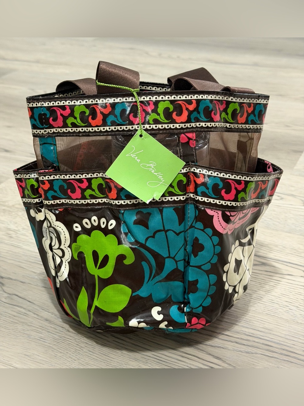 NEW Vera Bradley “Lola” Shower Caddy Mesh Freestanding Bottom Water Resistant - Picture 1 of 11